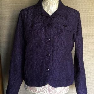 Coldwater Creek Purple Jacket S EUC